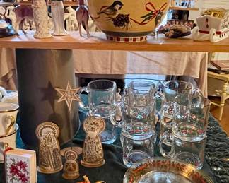 LENOX WINTER GREETING SERVING BOWL, CHRISTMAS DISHWARE