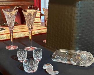 WATERFORD CRYSTAL SEAHORSE PAPERWEIGHT, WATERFORD CRYSTAL HOLY WATER FONT WALL POCKET IRELAND BLESSED CROSS
