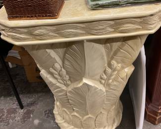 This is a base for a dining room table.  We have the glass to go on top of it and the chairs as well.