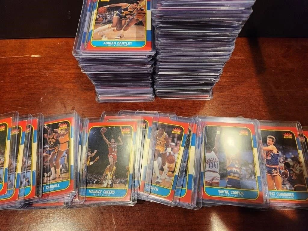 1986 FLEER BASKETBALL CARDS 180+ CARDS