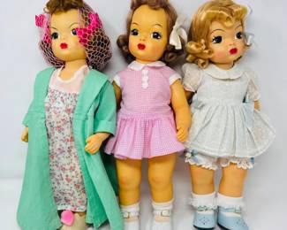 Set of 3 16" Terri Lee Dolls – Nightgown & Dresses