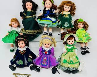 Lot of 8 Madame Alexander Irish Dolls – Celtic & Step Dancers
