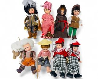 Madame Alexander Storybook Dolls Lot (8 w/ Dog) – All w/ Boxes	