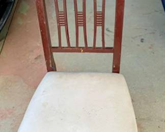 3 Matching Wooden Chairs with Padded Seats