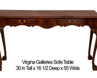 1259 Virgina Galleries Sofa Table 225.00