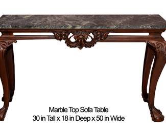 1251 Marble Top Saofa Table 225.00