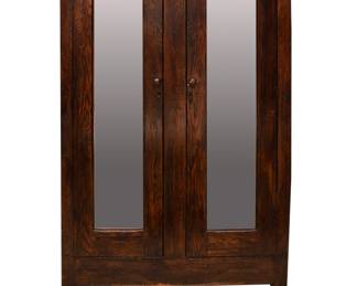 1327 Vintage Wardrobe with Mirrored Doors 125.00