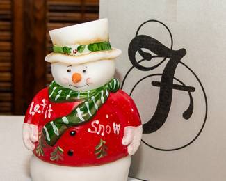 1282 Fenton Snowman Fairy Lamp 75.00