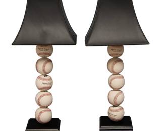 1320 Pair Baseball Lamps 65.00
