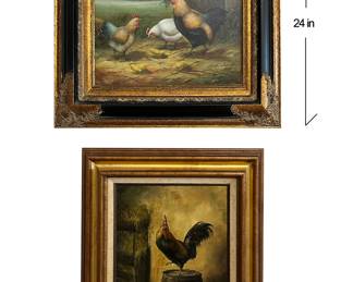 1349 Chicken and Roosters Paintings 100.00