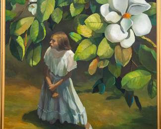 1298 Girl and Magnolia Tree 350.00