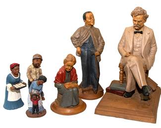 1268 Thomas Clark and Martha Holcombe Figurines 75.00