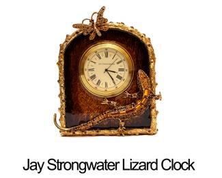 1352 Jay Strongwater Lizard Clock 125.00