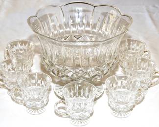 1304 Gorham King Edward Punch Bowl with 7 Cups 100.00