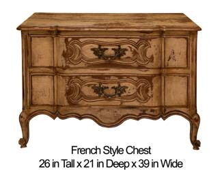 1312 Meldan Furniture French Style Chest 150.00