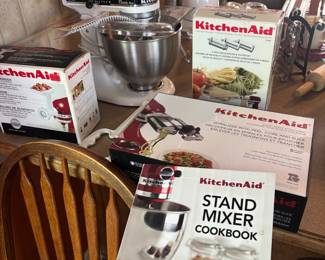 KitchenAid mixer with all the add ons