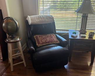 Electric faux leather recliner