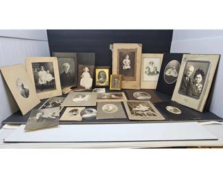 Lot of Antique Cabinet Card & Portrait Photos (25+) Identified Family Names Cañon City CO