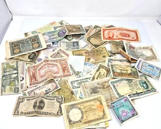 - Large Lot of Foreign Paper Currency
