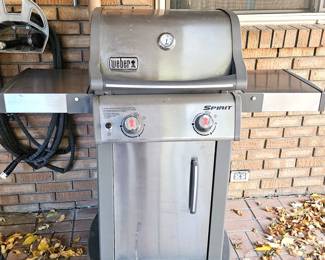 Weber Spirit Stainless Steel 2-Burner Gas Grill – Built-In Thermometer, Side Shelves and Winter Cover
