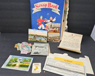 WWI AEF ID Card + WWII Military Ephemera Lot – P-38 Lockheed Lightning Mag, USS Nevada Postcard, Williams Field AZ, Stamps, Red Cross Letter