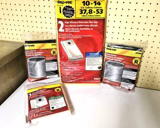 Lot Shop-Vac Filter Bags & Foam Sleeves 10-14 Gal 90671, 90585R, 90585R, 90107B New Sealed