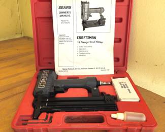 Craftsman 18 Gauge Brad Nailer w/ Case, Manual & Accessories – Model 351.183230