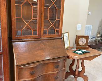 Antique secretary and table