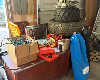 Cords, tires camp chairs