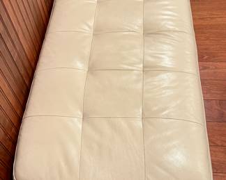 Buy It Now $150.00 S Matching Pearl Italian Leather Ottoman Dimensions 48" L x 24" W x 16" H