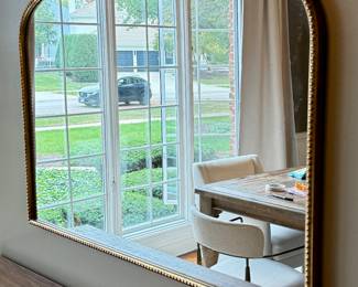 Buy it Now $150.00 Fleur Mantel Arch Mirror with detailed trim.