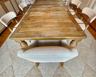 Buy it Now $500.00 !08" Weathered Oak Farm Style Dining Table with 2 18" Leaves and 72" L Buy it Now $600.00 Set of 6 Side Carson Carrington Ridge Dining Chairs