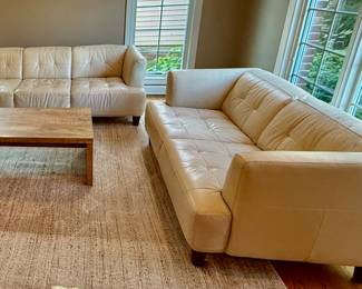 Buy It Now $400.00 Macy's Pearl Italian Leather Loveseat. 62" L 2 Cushions in Great Condition Buy It Now $400.00 Macy's Pearl Italian Leather Loveseat. 62" L 2 Cushions in Great Condition