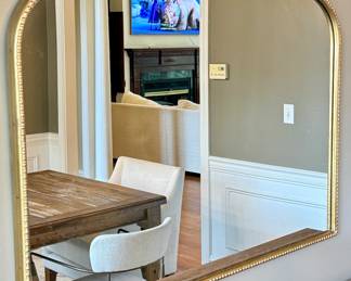 Buy it Now $150.00 Fleur Mantel Arch Mirror with detailed trim.