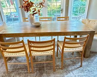 Buy it Now $425.00 Rustic Modern Farm Dining Table (84" L x 40" W x 30" H.. Buy I\it Now $400.00. Set of 6 Stary Wood Dining Chairs