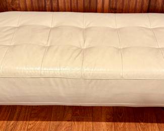 Buy It Now $150.00 S Matching Pearl Italian Leather Ottoman Dimensions 48" L x 24" W x 16" H
