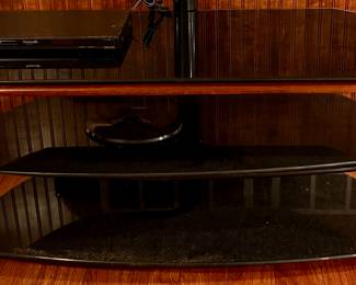 3 Tier Glass TV Stand with Bracket for HDTV
