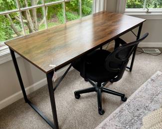 Black Frame Desk and Chair