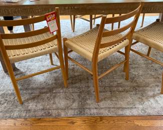Buy I\it Now $400.00. Set of 6 Stary Wood Dining Chairs