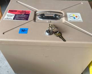 Fire resistant safe with keys
