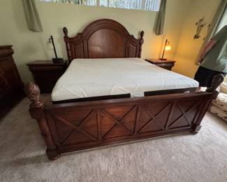 Cindy Crawford King bed - with or without this mattress $250
