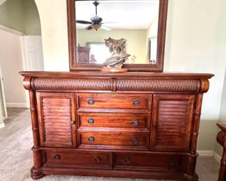 Cindy Crawford dresser with mirror 44 1/2" tall and 68 1/2" wide $375