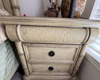 There is only 1 nightstand to this set. Measuring 29 1/2" tall and 30" wide $100