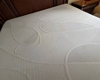 Family said mattress was deep cleaned but you can still see slight staining. A mattress cover will hide. This is a clean non smelling house.