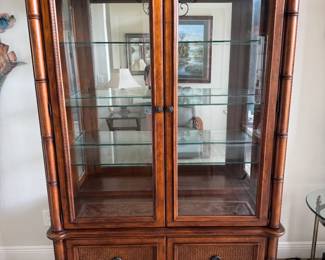China cabinet 80.5" tall, 54 1/2" wide, 19 1/2" deep with 2 drawers for storage $350