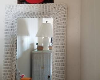 Wicker mirror