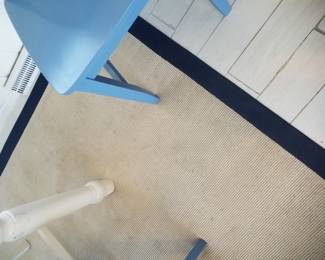Area rug - sisal with navy trim