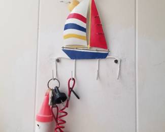 Metal sailboat hook rack