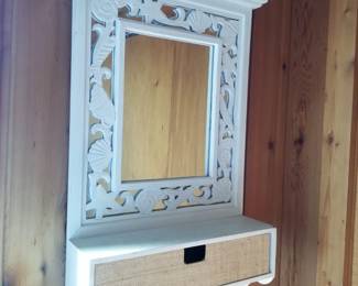 Mirror with drawer