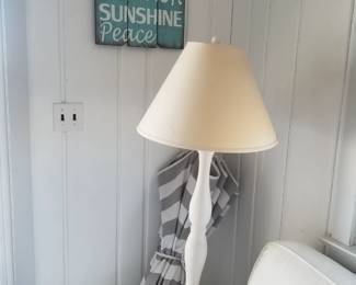 Floor lamp; beachy sentiments